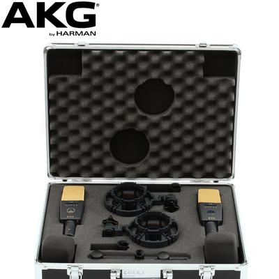 AKG/爱科技 C414 XLII Stereoset 2只装大震膜录音棚电容话筒 414 专业话筒